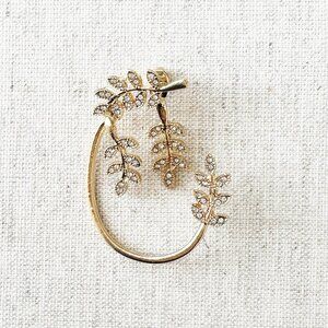 Earring Faux Crystal Cuff